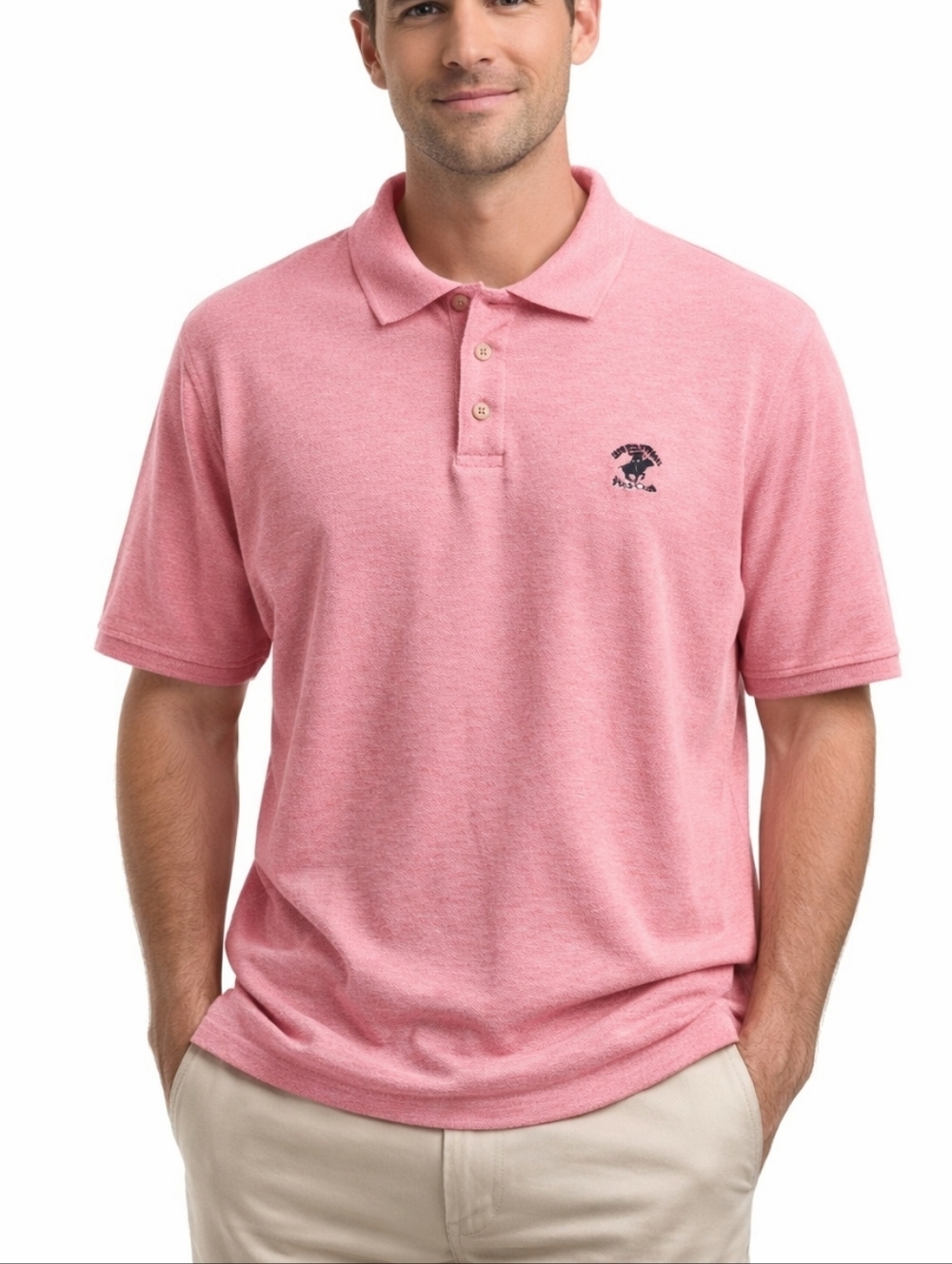 BEVERLY HILLS Polo Club Cotton Pique Polo Shirt